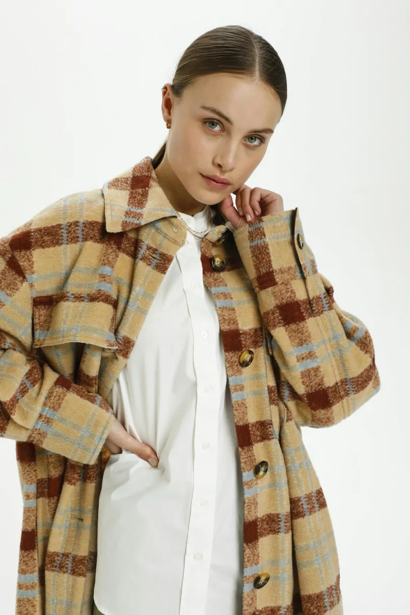 Outlet Soaked in Luxury SLCookie Frakke WheyandMahoganyCheck
