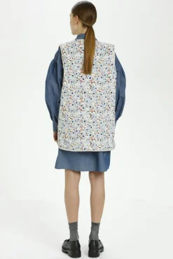 Hot Soaked in Luxury SLIde Waistcoat BluePeoniaPrint