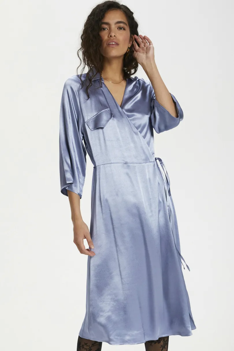 New Soaked in Luxury SLRozela Wrap Kjole