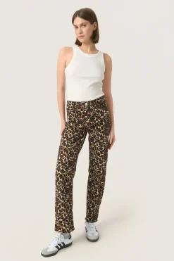 Best Soaked in Luxury SLTessie Jeans BeigeLeopard