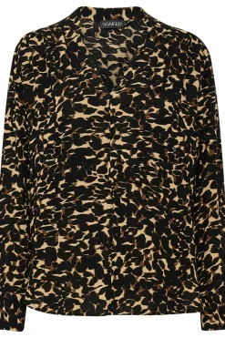 New Soaked in Luxury SLZaya Bluse Tiger´sEyeLeafPrint